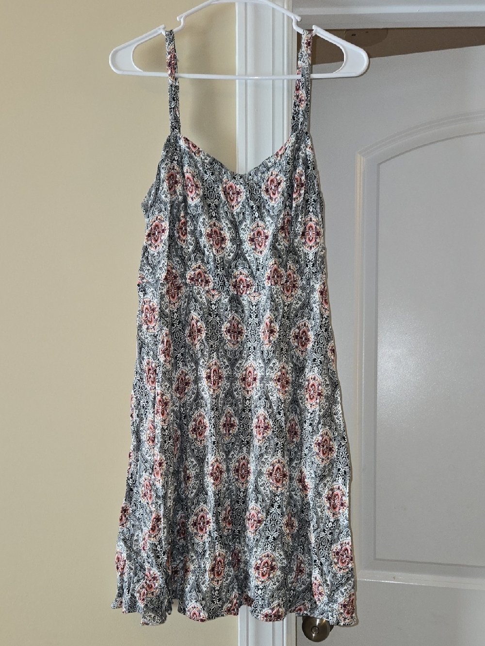 torrid Black Floral Print Dress with Coral & Yellow Accents